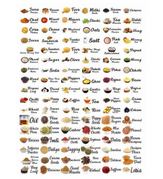 Pack of 2 Kitchen Masala Sticker (Multicolor)