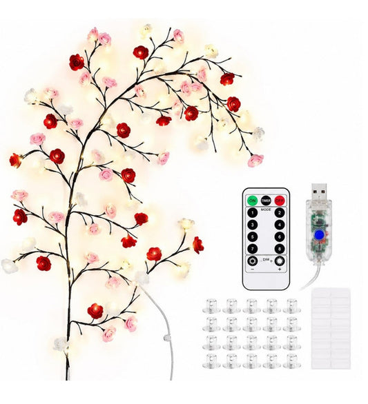 Plastic Rose Tree Light (Multicolor)