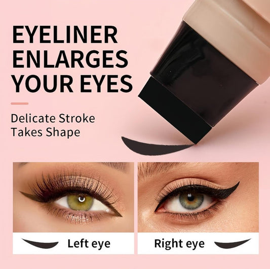 Plastic Winged Eyeliner Stamp (Pink-Black)