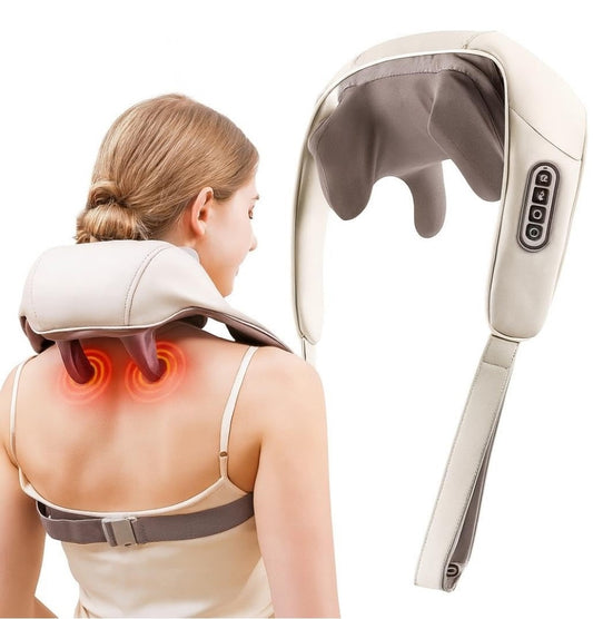 Faux Leather Neck Massager (Grey)