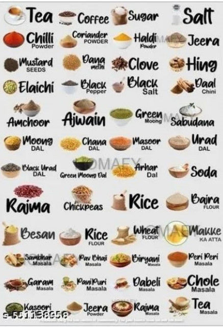 Pack of 2 Kitchen Masala Sticker (Multicolor)