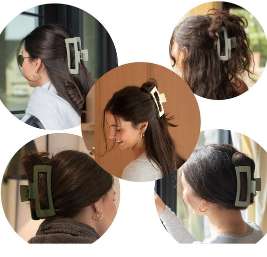 Soft Silicone Hair Claw Clips (Multicolor)