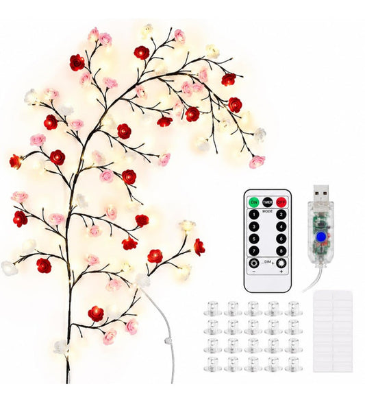 Plastic Rose Tree Light (Multicolor)
