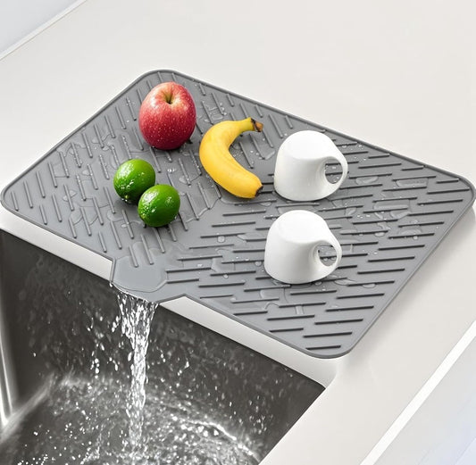 Silicone Dish Drying Mat Size 14*12 Inch (Grey)