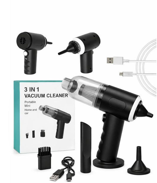 Plastic 3-In-1 Vacuum Cleaner (Black)